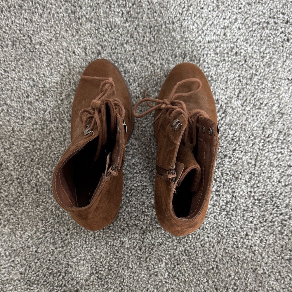 Soda Brown Lace Up Boots - Picture 5 of 7